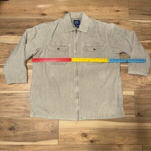 Vtg Faded Glory XL Cafe Brown Corduroy Full Zip Jacket Shacket Y2K OverSize 90s
